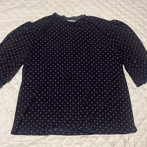 Scalloped Neck Blouse by Zara